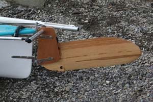 Solway Dory rudder for sailing  canoe